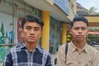 Anggota Badan Eksekutif Mahasiswa Nusantara (BEM Nus) Banten, memberikan keterangan kepada pers, Dok (Dir/Totalbanten.com)