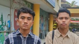 Anggota Badan Eksekutif Mahasiswa Nusantara (BEM Nus) Banten, memberikan keterangan kepada pers, Dok (Dir/Totalbanten.com)