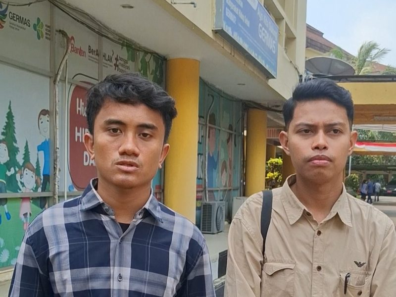 Anggota Badan Eksekutif Mahasiswa Nusantara (BEM Nus) Banten, memberikan keterangan kepada pers, Dok (Dir/Totalbanten.com)
