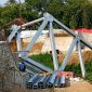 Kerangka proyek Jembatan Desa Mekarsari, Kecamatan Carenang, Kabupaten Serang, yang menggunakan anggaran APBD Provinsi Banten 2026, Senilai 10,88 Miliar kini roboh saat proses pemasangan, Dok (Ist/Totalbanten.com)