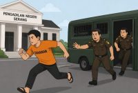 Ilustrasi: Tahanan Kejari Serang Ali Faturohman kabur usai menjalani sidang di PN Serang, Dok (Ist/Totalbanten.com