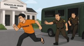 Ilustrasi: Tahanan Kejari Serang Ali Faturohman kabur usai menjalani sidang di PN Serang, Dok (Ist/Totalbanten.com