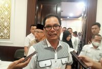 Sekertaris Daerah Kota Serang, Nanang Saefudin, memberikan keterangan kepada pers, Dok : (Wawan/Totalbanten.com)