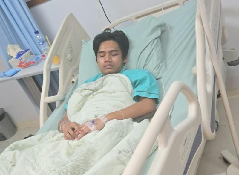 Anak anggota DPRD Banten terbaing lemas di rumah sakit usai dianiaya orang di Kalibata, Jakarta, Dok: (Ist/Totalbanten.com)