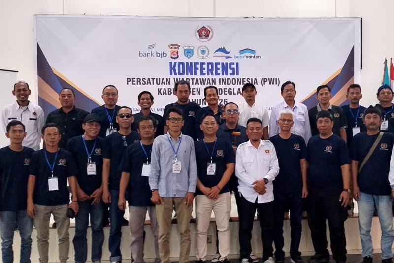 Persatuan Wartawan Indonesia (PWI) Kabupaten Pandeglang  dalam Konferensi pemilihan Ketua Umum Periode 2026-2029, Dok : (Totalbanten.com)