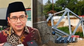 Anggota Komisi IV DPRD Banten, Gembong R Sumedi menyoroti jembatan di Carenang, Kabupaten Serang yang dikerjakan CV Kopi Pait. (Dok)