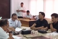 BEM Nusantara saat audiensi dengan Disperindag Banten terkait belanja tenaga ahli. (Dok)