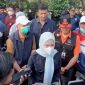 Bupati Kabupaten Serang, Ratu Rachmatuzzakiah, Saat Kunjungi Lokasi Erupsi Gunung Krakatau di Kabupaten Serang (Pung;totalbanten). 