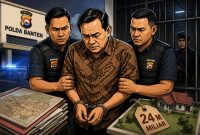Ilustrasi : Pengacara Abdul Wahab, tersangka kasus dugaan mafia tanah senilai Rp24 miliar di Kota Serang, Dok (Ist/Totalbanten.com)