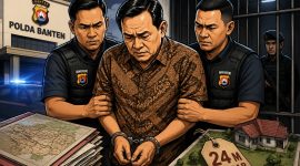 Ilustrasi : Pengacara Abdul Wahab, tersangka kasus dugaan mafia tanah senilai Rp24 miliar di Kota Serang, Dok (Ist/Totalbanten.com)