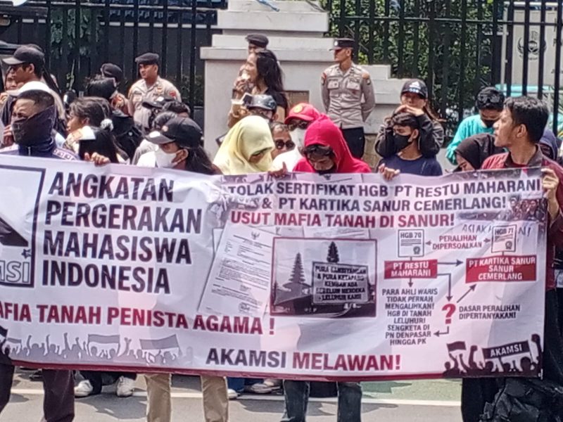 Ratusan AKAMSI gelar aksi unjukrasa di gedung ATR/BPN Jakarta, Dok (Ist/Totalbanten.com)