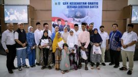 DPRD Kabupaten Serang  Fraksi Partai Gerindra dan Gubernur Banten, Andrasoni Saat Hadiri CKG di Universitas Faletehan, Kabupaten Serang (Pung;totalbanten). 