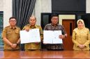 Dinas Ketahanan Pangan Provinsi Banten Tandatangani Kontrak Kerjasama dengan PT Pos Indonesia (Pung/totalbanten). 