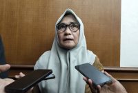 Kepala BKD Banten, Ai Dwi Suzana saat memberikan keterangan pers. (Dok/Total Banten)