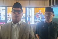 Ketua DPRD Banten, Fahmi Hakim saat memberikan keterangan pers. (Dok)