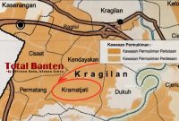 Peta Pola Ruang Kecamatan Kragilan, Kabupaten Serang. (Dok/Total Banten)