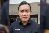 Kepala Bapenda Kabupaten Serang, Lalu Farhan Nugraha saat memberikan keterangan terkait pajak dan retribusi daerah. (Dok)