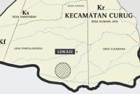 Peta Pola Ruang Kecamatan Curug. (Dok)