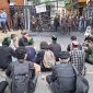 HMI MPO aksi unjuk rasa di DPRD Provinsi Banten. (Dok)