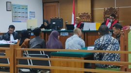 Para saksi dihadirkan dalam sidang dugaan rekayasa kredit BJB Banten di pengadilan negeri serang (Dir/Total Banten)
