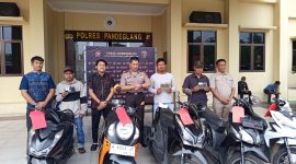5 BB Kendaraan Bermotora di kemblikan  kepada pemilinya oleh Polres Pandeglang , Dok (Gun/Total Banten)