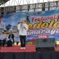 Bupati Serang Ratu Rachmatuzakiyah membuka Festival Bedolan Pamarayan 2026 di Bendung Pamarayan Baru, Kabupaten Serang (Dok/Total Banten)