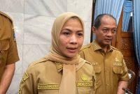 Bupati Serang, Ratu Rachmatuzakiyah Saat Dikonfirmasi Angka Kesehatan Masyarakat Kabupaten Serang (Pung/totalbanten).