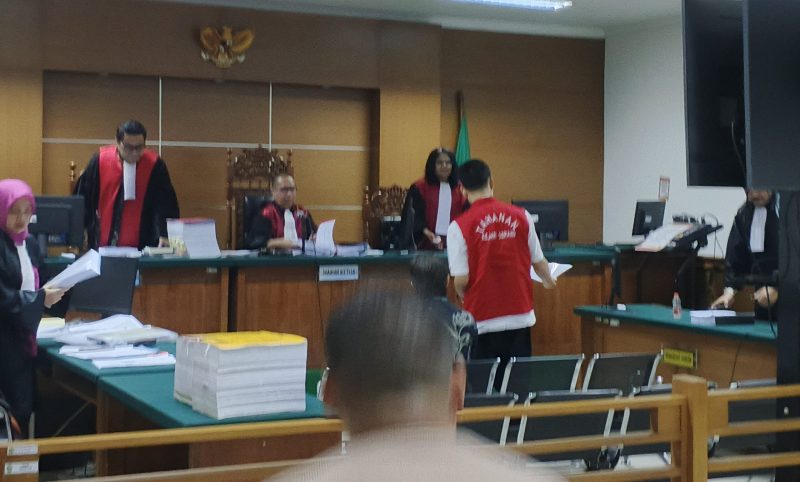 Suasana persidangan kasus dugaan pencemara radioaktif Cesium-137 (Cs-137)  di Pengadilan Negeri Serang, Dok (Total Banten)