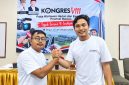 Khaerul Anwar (kanan) bersama Muhammad Jejen usai terpilih secara aklamasi sebagai Ketua dan Sekretaris Jenderal Pokja Wartawan Harian dan Elektronik Provinsi Banten periode 2026–2029 dalam Kongres VIII di Cisarua, Kabupaten Bogor, Dok (Total Banten)
